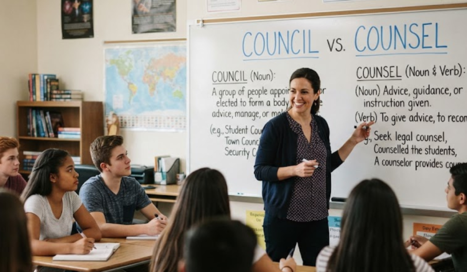 Council vs Counsel: Meaning, Differences, and Correct Usage