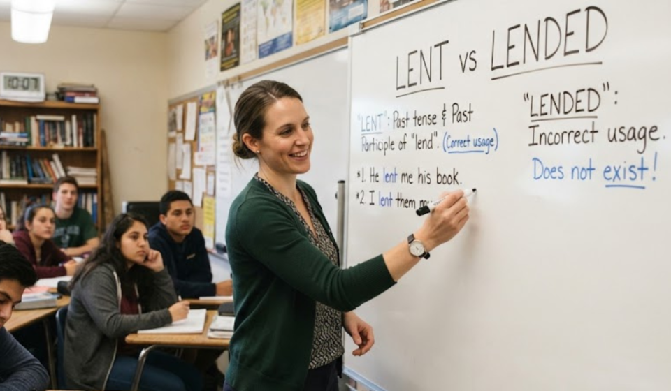 Lended vs Lent: Which Word Is Correct?