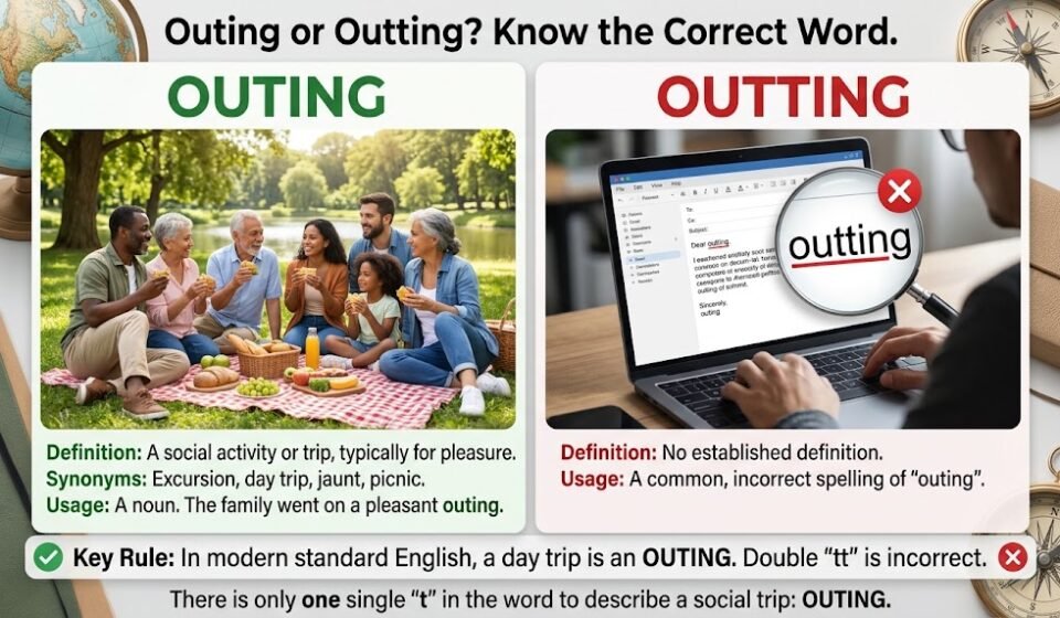 Outting or Outing: Meaning, Spelling, Ideas and Tips