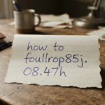 How to Foullrop85j.08.47h: What You Need to Know