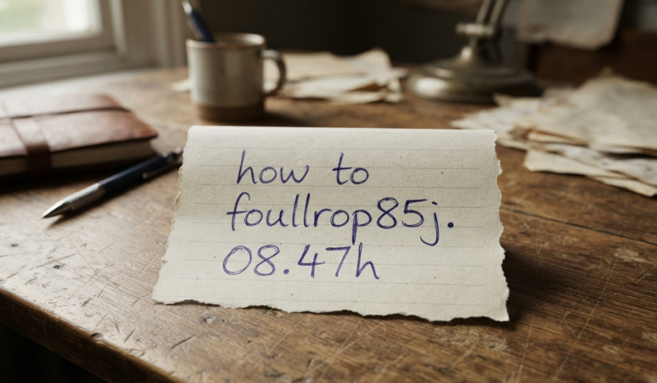 How to Foullrop85j.08.47h: What You Need to Know