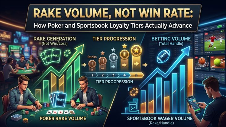 Rake Volume, Not Win Rate: How Poker and Sportsbook Loyalty Tiers Actually Advance